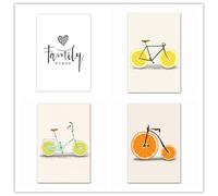 Laminas Decorativas Pared Naranja - Negro - Verde Cuadros Decoracion Salon Modernos Dormitorios Cuadros Decorativos Laminas para Cuadros Dormitorio Lienzo Decorativo para Pared Sin Marco 50x70cm/4 Pcs