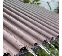 Láminas for techos, cocheras, láminas de metal corrugado, drenaje rápido, paneles de techo de repuesto personalizables/tapa de cumbrera(Brown,L 1m/3.3ft)