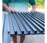 Láminas for techos con ranuras trapezoidales, de 1,5 a 3,5 m de largo, con aislamiento.(Grey,L 2.4/94.5in)