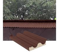 Láminas for techos, cubiertas de toldos de aluminio, paneles laterales for bricolaje, tejas for techos con relleno de policarbonato(Brown,L 0.8m/2.6ft)