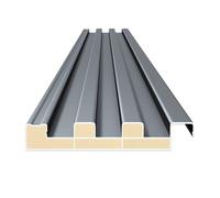 Láminas for techos de aleación aluminio con aislamiento, cubierta superior versátil for toldos en proyectos domésticos(2m/6.6ft)