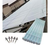 Láminas Onduladas Para Techos,Paneles Para Tejado Transparentes De Invernaderos,Placa De Iluminación FRP De 1mm,Paneles Aislantes Para Techos,Para Cochera De Jardín,9Pcs-0.9x1.3m/35x51in