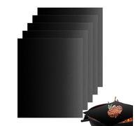 Láminas Para Parrilla - Alfombrilla Antiadherente Reutilizable | Set 5 Unidades Láminas Fibra Vidrio Antiadherentes Resistente Calor Personalizable para Cocina Hogar Preparación Alimentos Chef Rejilla