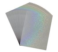 Láminas para plastificar con purpurina, lámina adhesiva con holograma A4, 20 unidades, resistente al agua, fácil de cortar, suministros de manualidades para adolescentes, adultos, profesores