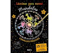 Láminas para rascar Mandalas - Caballos mágicos