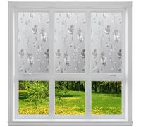Láminas Privacidad Ventana 100 x 150 cm con Protección Solar 95% UV - Film para Ventanas sin Taladrar Cover Lámina para Ventanas con Rasqueta para Baño Cocina Oficina, Flor Fénix