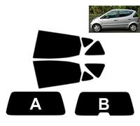 Láminas Solares para Tintar Las Lunas del Coche-Mercedes A Class 168 5-Puertas Base Larga 1997-2004 Ventanas Traseras & Luna Trasera (20% Oscuro Ahumado, A)