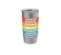 Laminate Collaborate SPED Día de Concientización sobre el Autismo del Maestro Vaso térmico de acero inoxidable de doble pared
