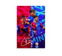 Lamine Yamal Fútbol Póster Arte Lienzo Pinturas Decorativas Fotos de Pared Hogar Decoraciones Modernas 12 x 18 Pulgadas (30 x 45 cm)