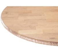 LAMINET - Protector de Mesa elástico de plástico, Transparente, pequeño, Redondo, se Adapta a mesas de hasta 44 Pulgadas de diámetro