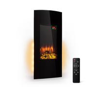 Lamington 2000W 40cm Chimenea Eléctrica de Pared Negro