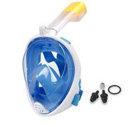 Lamker Máscara de Snorkel 180° Panorámica Vista Máscaras de Buceo de Cara Completa Anti-Niebla Anti-Fugas Gafas de Bucear para Adultos y Mujer Cámara Deportiva Compatible