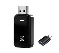 Lamkrtlp Adaptador Carplay Inalámbrico, Convierte Conexión por Cable a Inalámbrica para Coche, Wi-Fi 5,8GHz Plug & Play, USB A/C Plug and Play, Compatible iOS 10+
