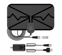 Lamkrtlp Antena TV Interior Potente, 250 KilóMetros De RecepcióN De Largo Alcance con Amplificador y Cable Coaxial para 1080P 4K Canales de TV Gratis DTMB VHF UHF DVB-T2 DVB-T TDT