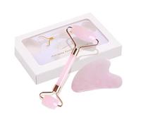 Lamkrtlp Gua Sha & Jade Roller, Guasha para el Masaje Facial, Herramientas de Masaje Natural para Rejuvenecimiento y Relajación