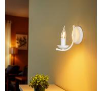 Lamkur Aplique de pared Kandela, blanco