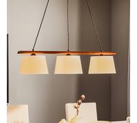 Lamkur Lámpara colgante Sweden, 3 luces, roble nogal