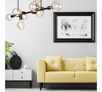 Lamkur Plafón Eliza, 8 luces, negro