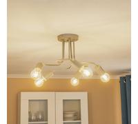 Lamkur Plafón Joiy, difuso, 5 luces, gris