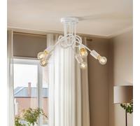 Lamkur Plafón Joiy, entrelazado, 5 luces, blanco