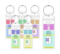 Lammcou Etiqueta de equipaje para cruceros, XXL, resistente, impermeable, de PVC, transparente, para Aida TUI Mein Schiff, con banda metálica atornillable, etiqueta de crucero (6, 19 * 6,5 cm)