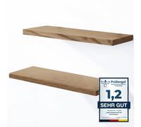 LAMO Manufaktur 2 Unidad Estante de Pared de Madera Con Invisible Sujeción Set 4