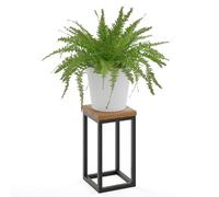 LAMO Manufaktur 30 cm Soporte Esquinero | Plantas de Interior | Múltiples Plantas Marco Negro | 100% Madera Maciza Color: Oscuro