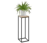 LAMO Manufaktur 70 cm Soporte Esquinero | Plantas de Interior | Múltiples Plantas Marco Negro | 100% Madera Maciza Color: Natural