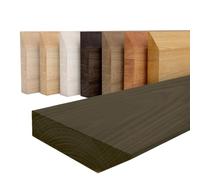 LAMO Manufaktur Estantería Madera Pared sin Agujeros - Estantería 160cm per bagno, corridoio, cucina - Colore: Negro, Borde: 1x Biselado en a 30 Grados - Madera Maciza, diseño Moderno