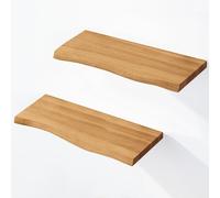LAMO Manufaktur Set 2 Estanterías Pared De Madera Con Fijación Oculta