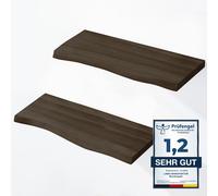 LAMO Manufaktur Set 2 Estanterías Pared De Madera Con Fijación Oculta