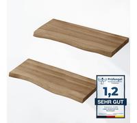 LAMO Manufaktur Set 2 Estanterías Pared De Madera Con Fijación Oculta
