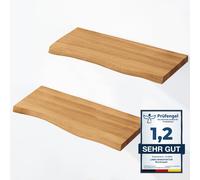 LAMO Manufaktur Set 2 Estanterías Pared De Madera Con Fijación Oculta