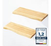 LAMO Manufaktur Set 2 Estanterías Pared De Madera Con Fijación Oculta