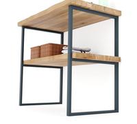 LAMO MANUFAKTUR Soporte para encimera de lavabo 45x80cm antracita set 2 piezas - Patas para mueble de baño industrial de metal con tornillos Fischer - Estructura para lavabo sobre encimera y empotrado