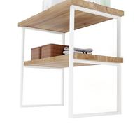 LAMO MANUFAKTUR Soporte para encimera de Lavabo 50x80 cm Blanco - Patas para Mueble de baño, 1 Pieza Industrial de Metal con Tornillos Fischer - Estructura para Lavabo sobre encimera y Empotrado