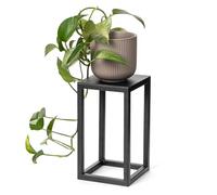 LAMO Manufaktur Soporte para plantas de metal negro 28 cm | Soporte macetas interior pequeño en salón, dormitorio | Moderna estantería para flores de boda, pedestal de esculturas, decoraciones