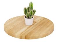 LAMO Manufaktur Tablero para Mesa Redonda 40 cm de Madera | Tablero para Mesa de salón, de café, mesilla de Noche | Grosor: 28 mm | Color: Rustico