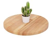 LAMO Manufaktur Tablero para Mesa Redonda 40 cm de Madera | Tablero para Mesa de salón, de café, mesilla de Noche | Grosor: 28 mm | Color: Oscuro