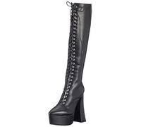LAMODA Ataque de pánico, Botas Altas hasta la Rodilla Mujer, Color Negro, 36 EU