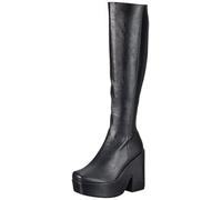 LAMODA Basket Case, Knee High Boot Mujer, Black PU, 37 EU