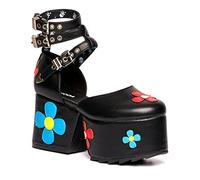 LAMODA Dark Fantasy, Knee High Boot Mujer, Black PU, 37 EU