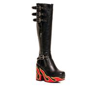 LAMODA Electric Enemy, Botas Altas hasta la Rodilla Mujer, Color Negro, 38 EU