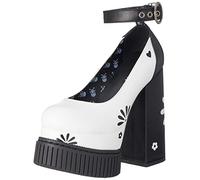 LAMODA Lucky Star, Zapato Corto Mujer, Negro Blanco, 36 EU
