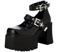 LAMODA Mira hacia Otro Lado, Plataforma Mujer, Negro PU, 38 EU