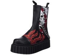 LAMODA Unforgiving, Bota de Tobillo Mujer, Black PU Flame, 40 EU