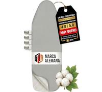 lamodo® - Funda para Tabla de Planchar 115x35 cm - Funda para Tabla de Planchar de algodón 100% - Apta para Planchado con Vapor - Acolchado Extra Grueso + elástico y Tensor, 110-115 cm x 30-35 cm