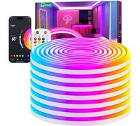 Lamomo - Cinta LED de 10 m, RGB Neon Tira Led App Control, multicolor 24 V flexible impermeable cortable, sincronización musical, diadema luminosa LED para decoración interior