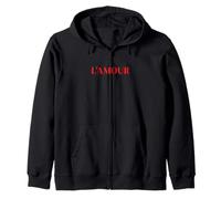 L'AMOUR French Love Cita Romántica Estética Paris Vibes Sudadera con Capucha