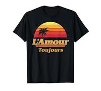 L'Amour Toujours, Amor, Siempre Camiseta gráfica económica, Hombre, Negro, L